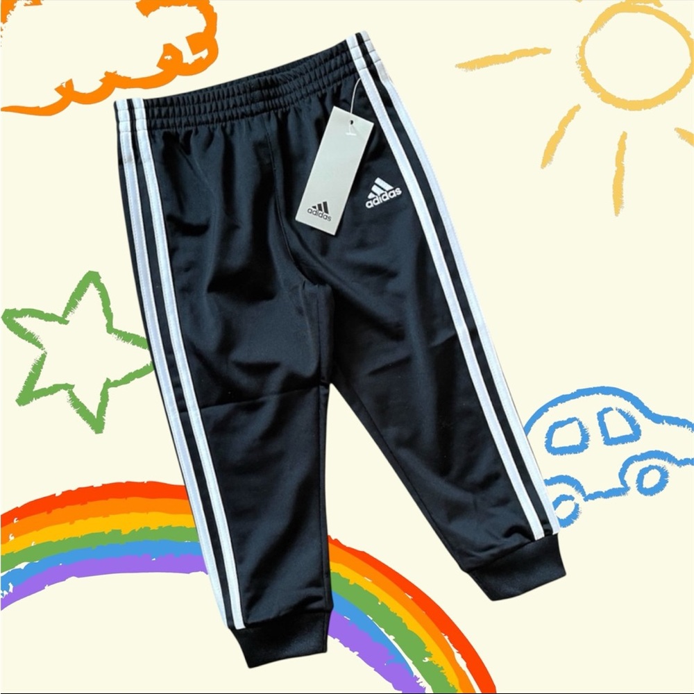 NWT Adidas Kids' 3-Stripes Joggers pants in Black size 3T new